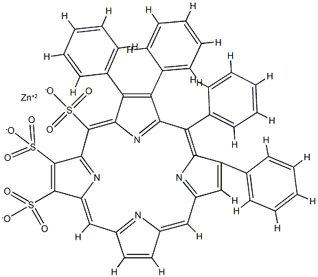 zinc tetraphenylporphyrintrisulfonate Struktur