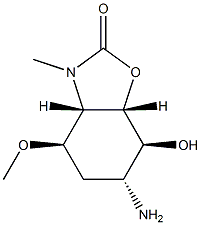 2(3H)-Benzoxazolone,6-aminohexahydro-7-hydroxy-4-methoxy-3-methyl-,[3aS-(3aalpha,4alpha,6bta,7alpha,7aalpha)]-(9CI) Struktur