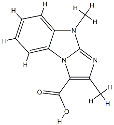 9H-Imidazo[1,2-a]benzimidazole-3-carboxylicacid,2,9-dimethyl-(9CI) Struktur