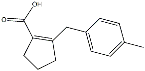 1-Cyclopentene-1-carboxylicacid,2-p-methylbenzyl-(5CI) Struktur