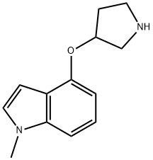 1H-Indole,1-methyl-4-(3-pyrrolidinyloxy)-(9CI) Struktur