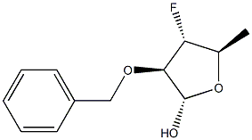 alpha-D-Arabinofuranose, 3,5-dideoxy-3-fluoro-2-O-(phenylmethyl)- (9CI) Struktur