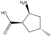 Cyclopentanecarboxylic acid, 2-amino-4-methyl-, (1R,2S,4R)-rel- (9CI) Struktur