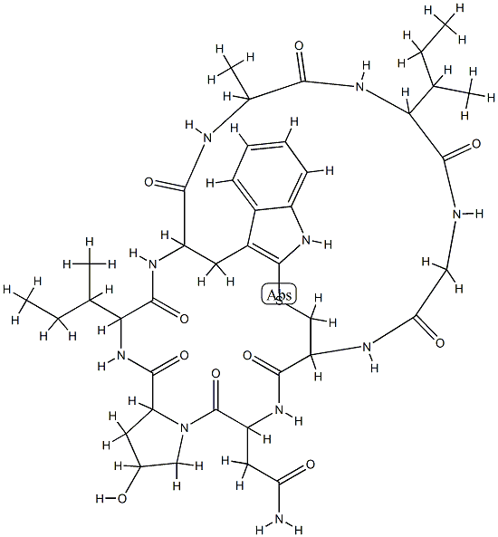 amaninamide, deoxy-Ile(3)-Ala(5)- Struktur