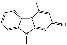 Pyrimido[1,2-a]benzimidazol-2(10H)-imine, 4,10-dimethyl- (9CI) Struktur