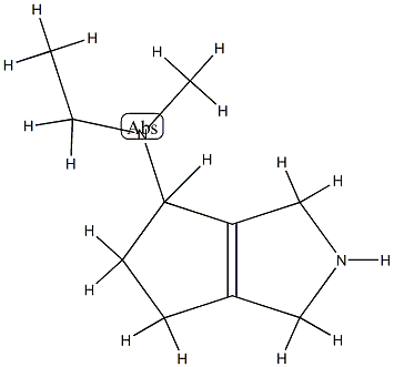 Cyclopenta[c]pyrrol-4-amine, N-ethyl-1,2,3,4,5,6-hexahydro-N-methyl- (9CI) Struktur