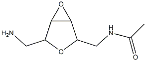 D-Galactitol,  1-(acetylamino)-6-amino-2,5:3,4-dianhydro-1,6-dideoxy-  (9CI) Struktur