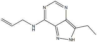 1H-Pyrazolo[4,3-d]pyrimidin-7-amine,3-ethyl-N-2-propenyl-(9CI) Struktur