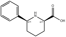 2-PIPERIDINECARBOXYLIC ACID, 6-PHENYL-, (2R,6S)-REL- Struktur