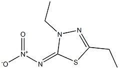 1,3,4-Thiadiazol-2(3H)-imine,3,5-diethyl-N-nitro-(9CI) Struktur