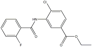 ethyl 4-chloro-3-[(2-fluorobenzoyl)amino]benzoate Struktur