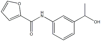 N-[3-(1-hydroxyethyl)phenyl]-2-furamide Struktur