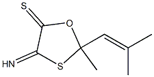 1,3-Oxathiolane-5-thione,4-imino-2-methyl-2-(2-methyl-1-propenyl)-(9CI) Struktur