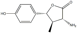 2(3H)-Furanone,3-aminodihydro-5-(4-hydroxyphenyl)-4-methyl-,(3alpha,4bta,5alpha)-(9CI) Struktur