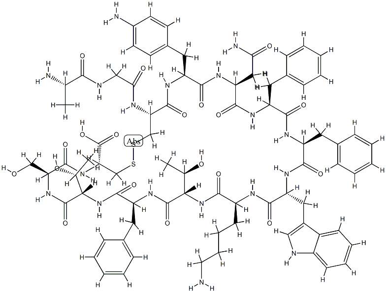 somatostatin, 4-NH2-Phe(4)-Trp(8)- Struktur