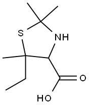 4-Thiazolidinecarboxylicacid,5-ethyl-2,2,5-trimethyl-(9CI) Struktur