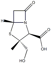 4-Thia-1-azabicyclo[3.2.0]heptane-2-carboxylicacid,3-(hydroxymethyl)-3-methyl-7-oxo-,[2S-(2alpha,3bta,5alpha)]-(9CI) Struktur