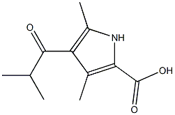 1H-Pyrrole-2-carboxylicacid,3,5-dimethyl-4-(2-methyl-1-oxopropyl)-(9CI) Struktur