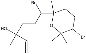 3,4,5,6-Tetrahydro-δ,5-dibromo-α-vinyl-α,2,6,6-tetramethyl-2H-pyran-2-butan-1-ol Struktur