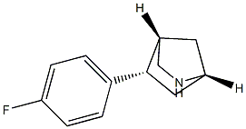 2-Azabicyclo[2.2.1]heptane,5-(4-fluorophenyl)-,(1R,4R,5R)-rel-(9CI) Struktur