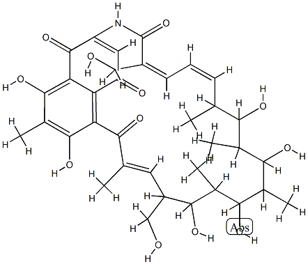 30-Hydroxyrifamycin W Struktur