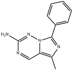 Imidazo[5,1-f][1,2,4]triazin-2-amine, 5-methyl-7-phenyl- (9CI) Struktur