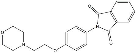 N-(4-(beta-N'-morpholinoethoxy)phenyl)phthalimide Struktur