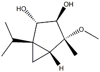 Bicyclo[3.1.0]hexane-2,3-diol, 4-methoxy-4-methyl-1-(1-methylethyl)-, (1R,2S,3R,4R,5R)-rel-(+)- (9CI) Struktur