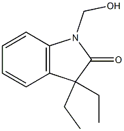 2H-Indol-2-one,3,3-diethyl-1,3-dihydro-1-(hydroxymethyl)-(9CI) Struktur