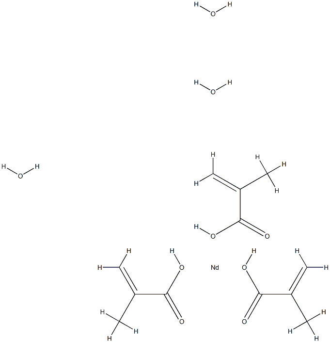 Neodymium methacrylate, trihydrated Struktur