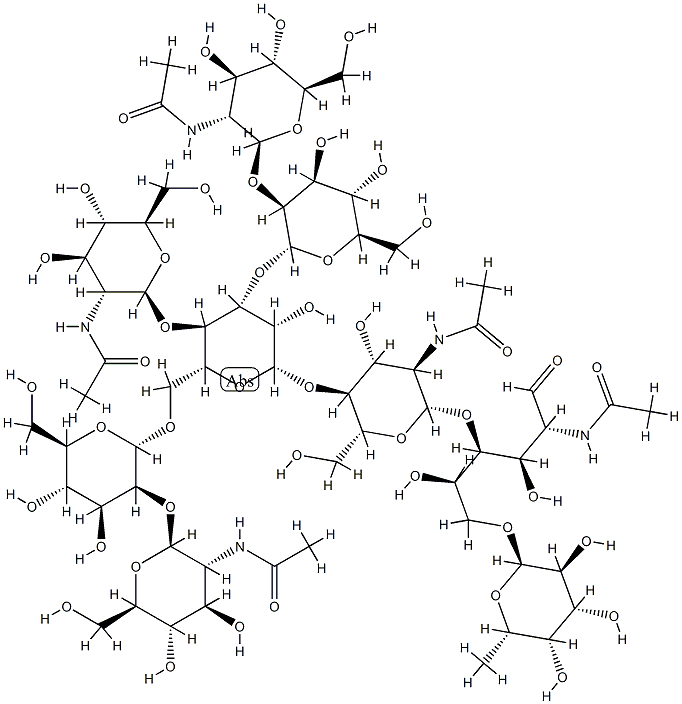 MANNOTRIOSE-(FUCOSYL-DI-(N-ACETYL-*GLUCOSAMINE)), BI Struktur