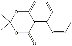 4H-1,3-Benzodioxin-4-one,2,2-dimethyl-5-(1Z)-1-propenyl-(9CI) Struktur