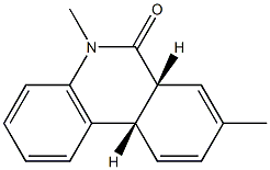 6(5H)-Phenanthridinone,6a,10a-dihydro-5,8-dimethyl-,(6aR,10aS)-rel-(9CI) Struktur