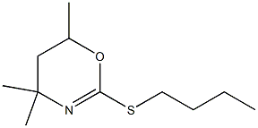 4H-1,3-Oxazine,2-(butylthio)-5,6-dihydro-4,4,6-trimethyl-(9CI) Struktur