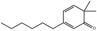 2,4-Cyclohexadien-1-one,3-hexyl-6,6-dimethyl-(9CI) Struktur