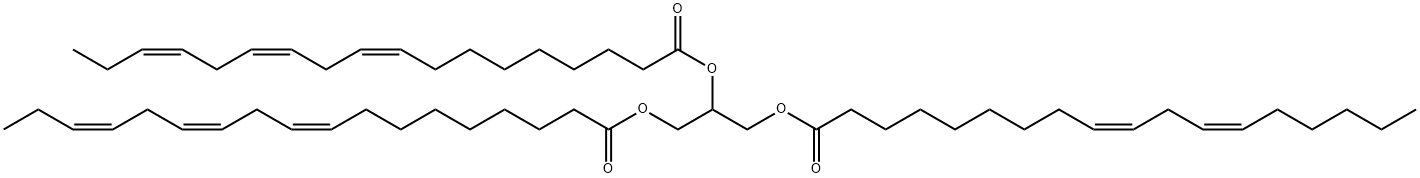 rac-1-Linoleoyl-2,3-dilinolenoylglycerol Struktur