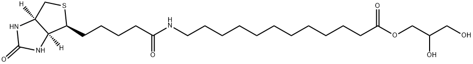 1-(12-N-biotin)aMinododecanoyl-rac-glycerol Struktur