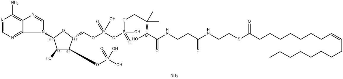 (9Z-octadecenoyl) CoenzyMe A (aMMoniuM salt) Struktur