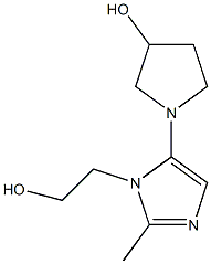 1H-Imidazole-1-ethanol,5-(3-hydroxy-1-pyrrolidinyl)-2-methyl-(9CI) Struktur