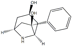 8-Azabicyclo[3.2.1]octane-3,6-diol, 6-phenyl-, (1R,3S,5S,6R)-rel- (9CI) Struktur