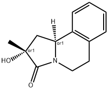 Pyrrolo[2,1-a]isoquinolin-3(2H)-one, 1,5,6,10b-tetrahydro-2-hydroxy-2-methyl-, (2R,10bS)-rel- (9CI) Struktur