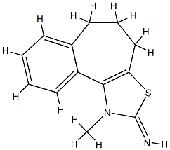 2H-Benzo[6,7]cyclohepta[1,2-d]thiazole,1,4,5,6-tetrahydro-2-imino-1-methyl-(8CI) Struktur