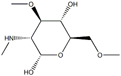 Glucopyranose, 2-deoxy-3,6-di-O-methyl-2-(methylamino)-, alpha-D- (8CI) Struktur