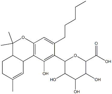 4'-(beta-D-glucopyranosyluronic acid)-delta(1)-tetrahydrocannabinol Struktur