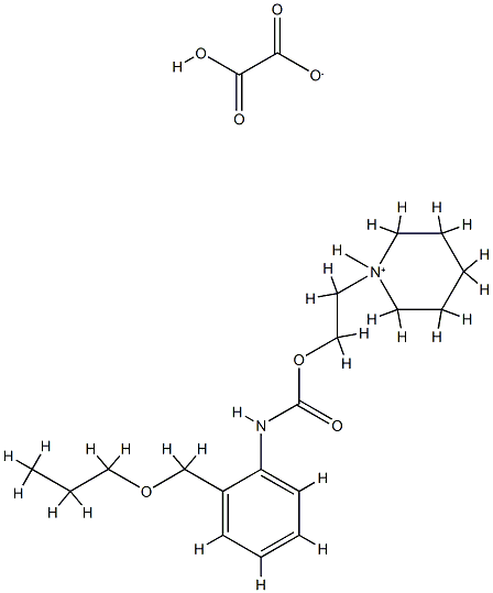 2-hydroxy-2-oxo-acetate, 2-(3,4,5,6-tetrahydro-2H-pyridin-1-yl)ethyl N -[2-(propoxymethyl)phenyl]carbamate Struktur