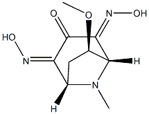 1alphaH,5alphaH-Tropanetrione,6bta-methoxy-,2,4-dioxime(8CI) Struktur