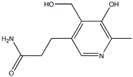 3-Pyridinepropionamide,5-hydroxy-4-(hydroxymethyl)-6-methyl-(8CI) Struktur