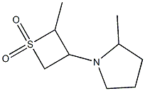 Pyrrolidine, 2-methyl-1-(2-methyl-3-thietanyl)-, S,S-dioxide, stereoisomer (8CI) Struktur