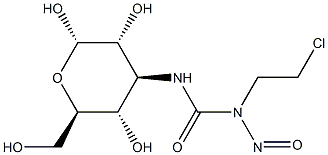 3-[3-(2-Chloroethyl)-3-nitrosoureido]-3-deoxy-α-D-glucopyranose Struktur