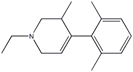 3-Picoline,1-ethyl-1,2,3,6-tetrahydro-4-(2,6-xylyl)-(8CI) Struktur